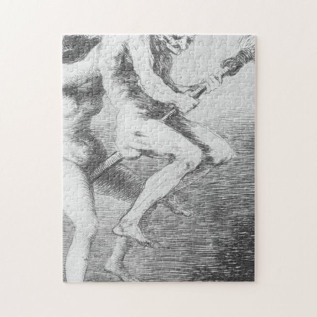 Hexen auf einem Broomstick von Francisco Goya (Vertikal)