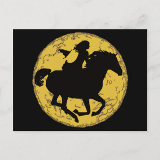 Hexen auf einem Pferd reitend Postkarte
