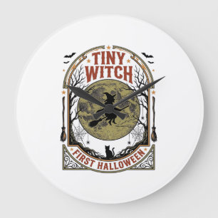 Hexen-Baby-Halloween-Shirt für die erste spooky Sa Große Wanduhr