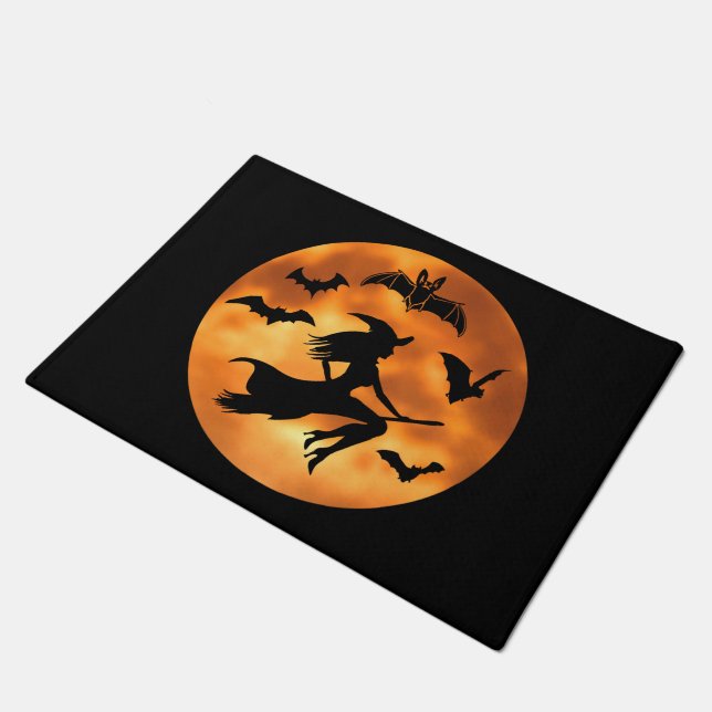 Hexen Bats Moon Fußmatte (Schrägansicht)