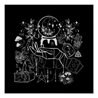 Hexen-Blick: Mystisches, visionäres Design Poster