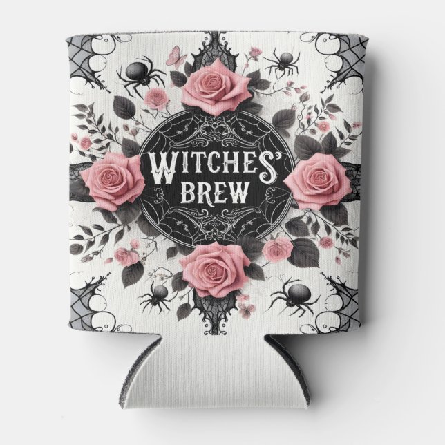 Hexen-Bräu Gothic-Blumendesign Dosenkühler (Vorderseite)