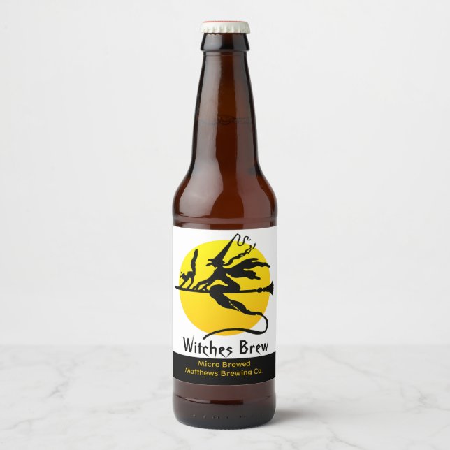 Hexen Bräunen-Etikett Bierflaschenetikett (Vorderseite)