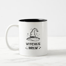 Hexen Brew Black und White Hexenhut Halloween