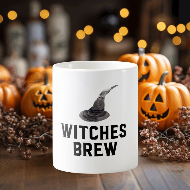 Hexen Brew | Frohe Halloween | Hexenhut Kaffeetasse (Von Creator hochgeladen)