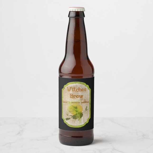 Hexen Brew Halloween Beer Labels Bierflaschenetikett (Vorderseite)