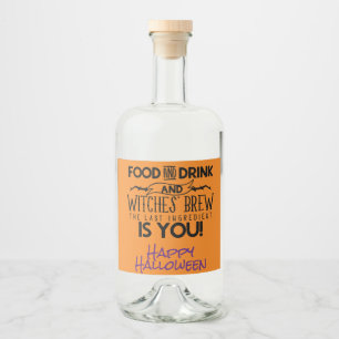 Hexen Brew Quote Halloween-Party Alkoholflaschenetikett