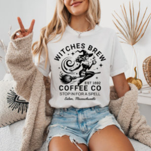 Hexen Brew Salem Kaffee Addict Halloween Hexe T-Shirt