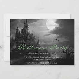 Hexen Burg Halloween-Party Einladung