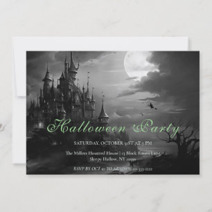 Hexen Burg Halloween-Party Einladung