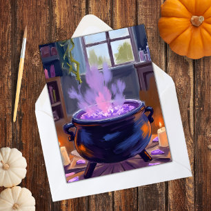 Hexen Cauldron Halloween Spooky Feiertagskarte