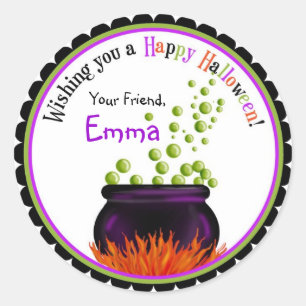 Hexen Cauldron Halloween Stickers