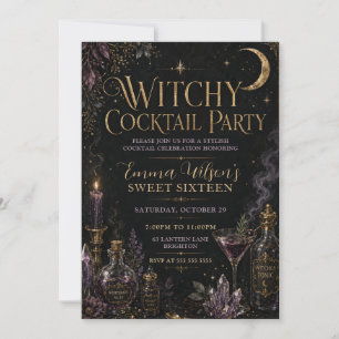 Hexen-Cocktail-Sweet-Sixteen-Party Einladung