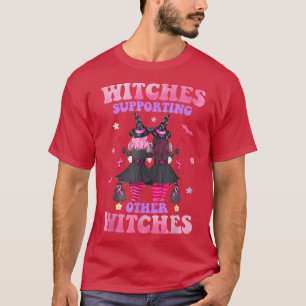 Hexen, die andere Hexen als Brustkrebszellen unter T-Shirt