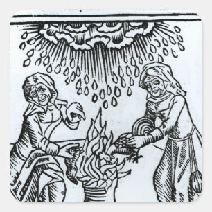 Hexen Einen Zauber machen, 1489 Quadratischer Aufkleber