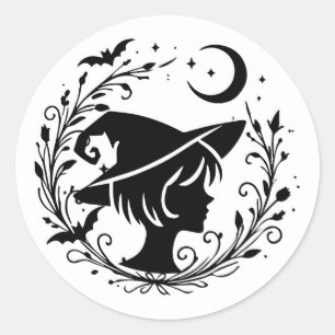 Hexen-Elfen-Wicca-Magie-Hexen-Halloween Runder Aufkleber