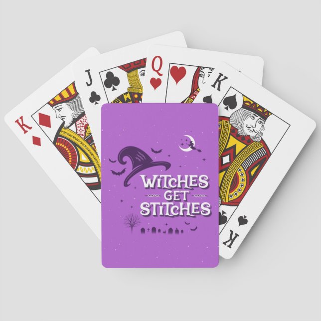 Hexen erhalten Stiche zum Kartenspielen Spielkarten (Rückseite)