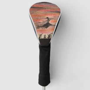 Hexen feiern einen Vollmond während Halloweens Golf Headcover