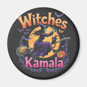 Hexen für Kamala Childless Cat Halloween Magnet