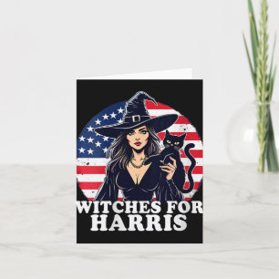 Hexen für Kamala Harris Halloween-Polit Karte
