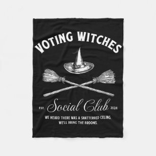 Hexen für Kamala Harris Halloween-Wahlen Fleecedecke