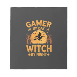 Hexen-Gamer Halloween-Gaming-Design Notizblock