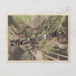 Hexen Gulch Wisconsin Vintage Postkarte