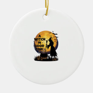Hexen-Gute-Zeit-Halloween-Mond-Kessel_1 Keramik Ornament
