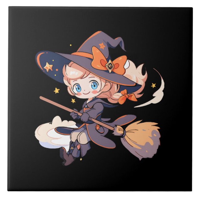 Hexen Halloween Fliese (Vorderseite)