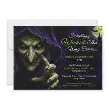 Hexen-Halloween-Kostüm-Party-Einladung