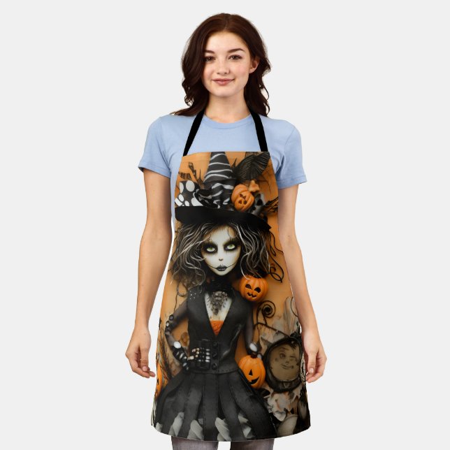 Hexen Halloween Schürze (Getragen)
