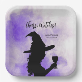 Hexen, Halloween-Weinglas Pappteller
