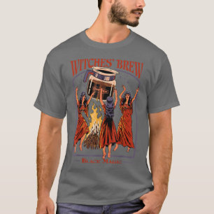 Hexen hauen Schwarz Magic Funny Coffee Illustratio T-Shirt