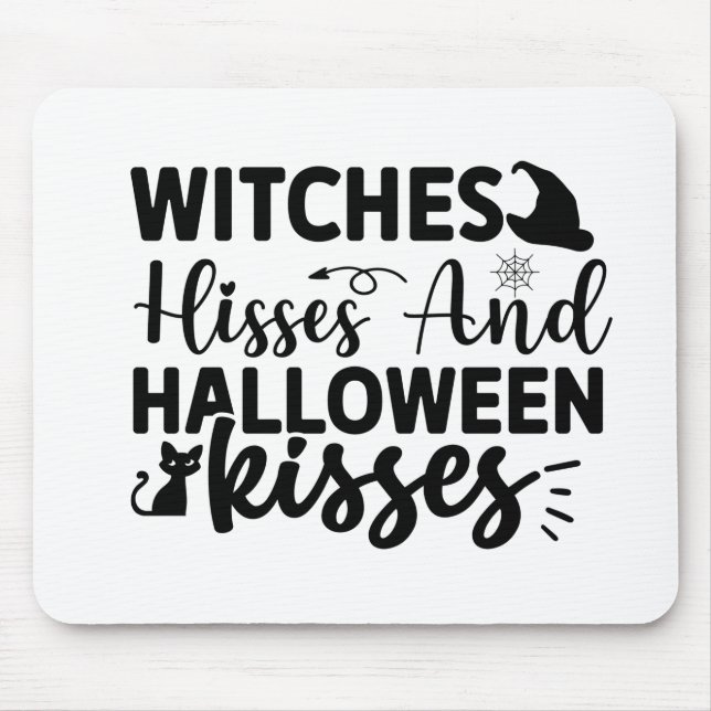 Hexen Hisses und Halloween Kisses Mousepad (Vorne)