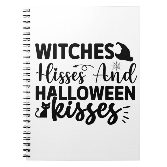 Hexen Hisses und Halloween Kisses Notizblock (Vorderseite)