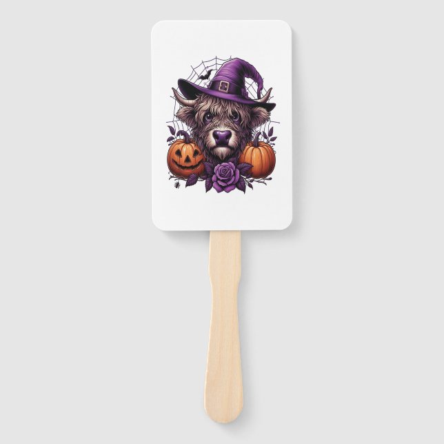 Hexen Hochland Halloween Kuh Fächer (Vorderseite)