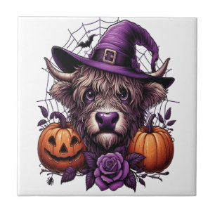 Hexen Hochland Halloween Kuh Fliese