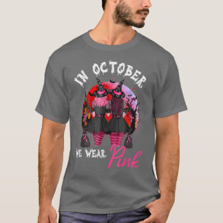 Hexen im Oktober tragen wir rosa Herbstbrust T-Shirt