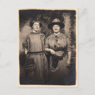Hexen im Vintage-Stil Postkarte