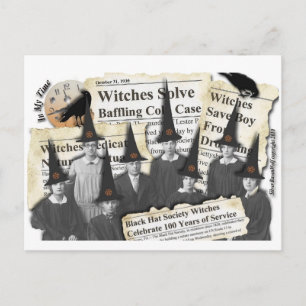 Hexen in den Nachrichten! Postkarte