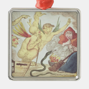 Hexen in einem Hayloft Ornament Aus Metall