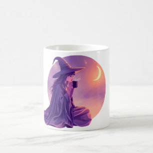 Hexen-Kaffeetasse Mondlicht-Halloween-Tasse Kaffeetasse