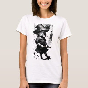 Hexen-Kind Schwarzes Tinten-Spritzer T-Shirt