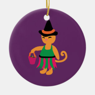 Hexen-Kitty Keramik Ornament