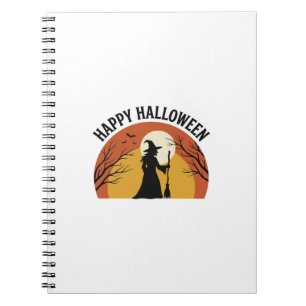 Hexen-Look Happy Halloween Shirt Design_1 Notizblock