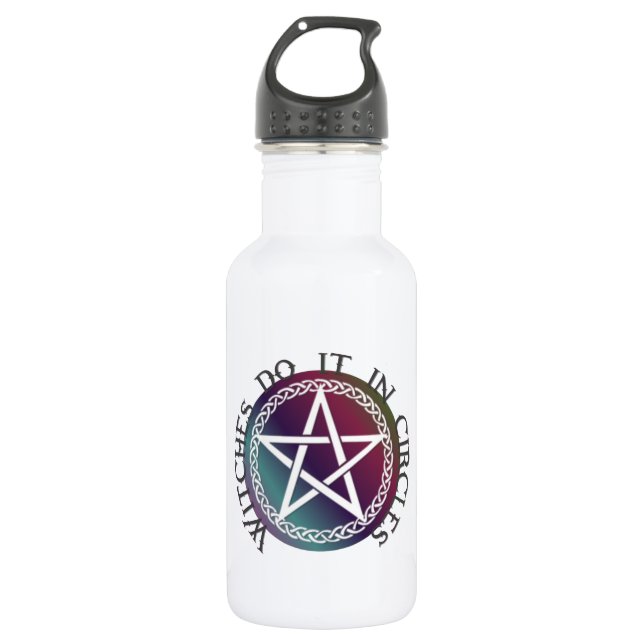 "Hexen machen das in Kreisen" niedliches heidnisch Trinkflasche (Vorderseite)