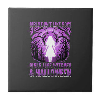 Hexen-Mädchen Halloween-Design Fliese