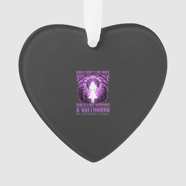 Hexen-Mädchen Halloween-Design Ornament (Vorderseite)