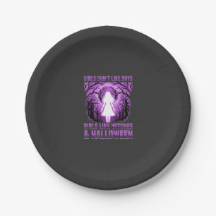 Hexen-Mädchen Halloween-Design Pappteller