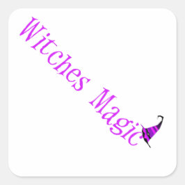 Hexen Magic Hat Quadratischer Aufkleber